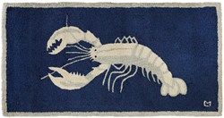 Show details for White Lobster on Navy Picture of White Lobster on Navy