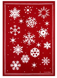 Picture of White Flakes on Red - Sold in Sets of 6
